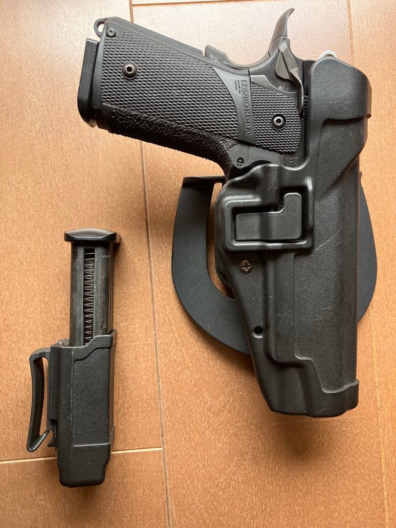 マルイ　ハイキャパ5.1タニオコバ　スライド&フレーム　ブラックホークホルスター