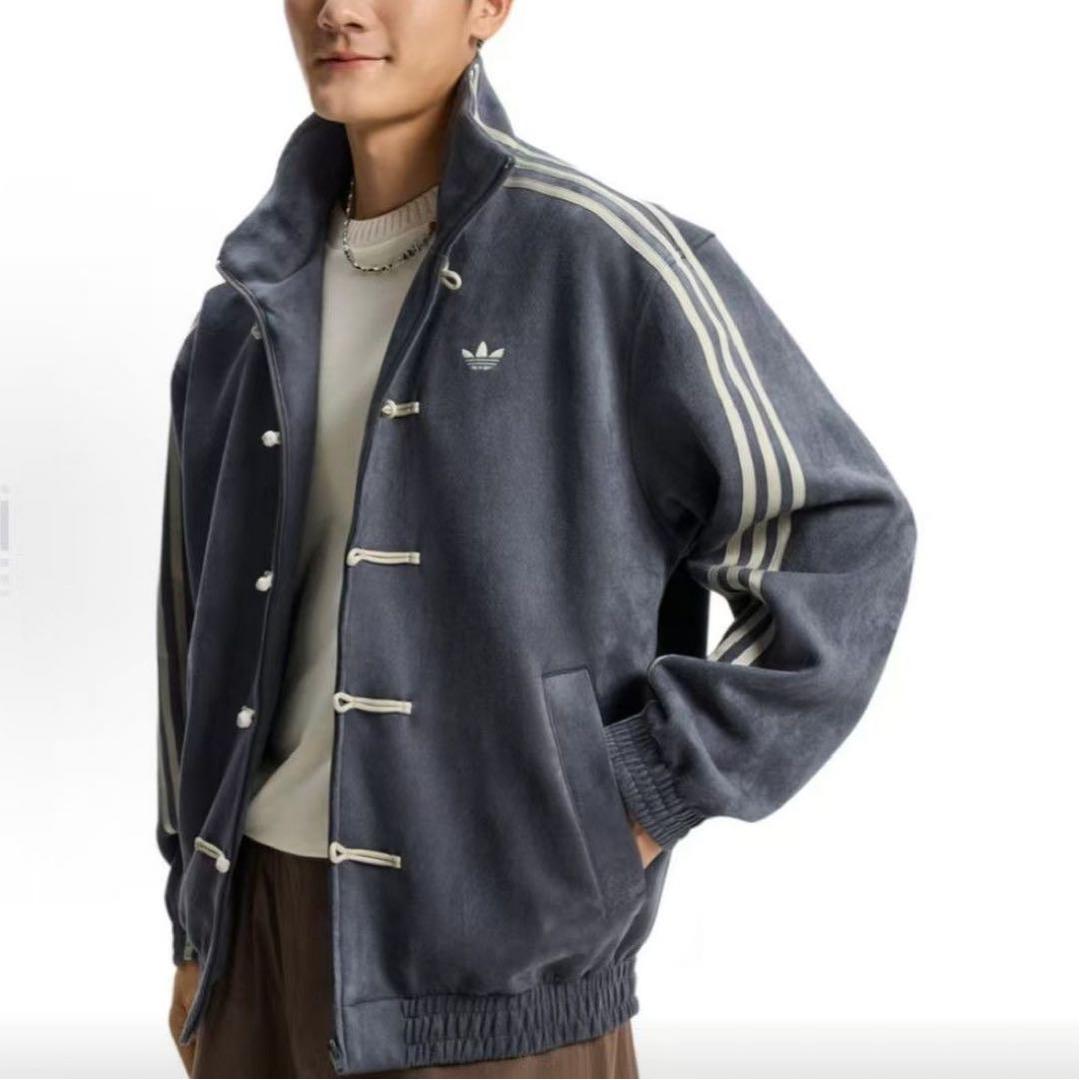 adidasアディダス 中国限定 蛇年トラックジャケット ダークグレーSサイズ”