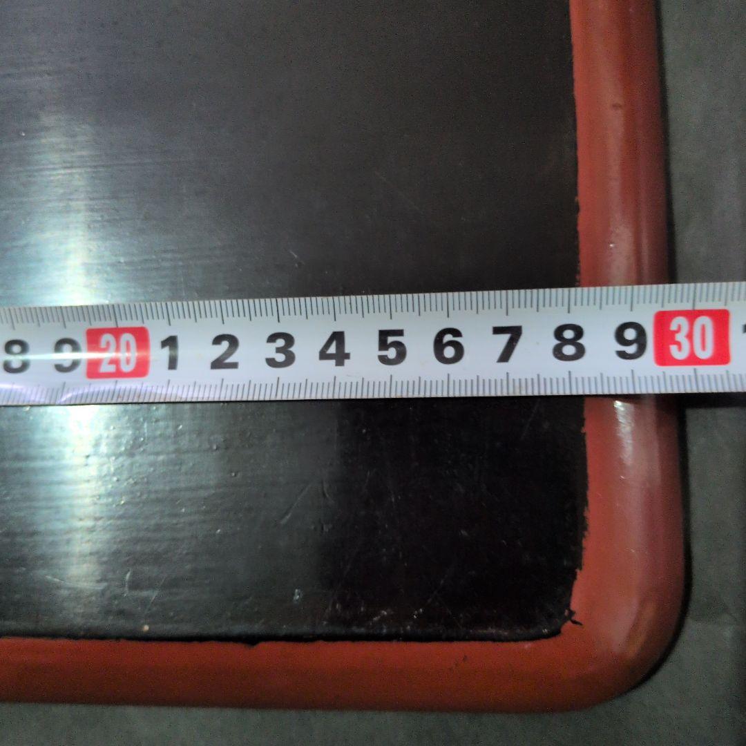 江戸後期　根来塗　富士と松　木地　名入朱塗盆　螺鈿松図　富士図彫り