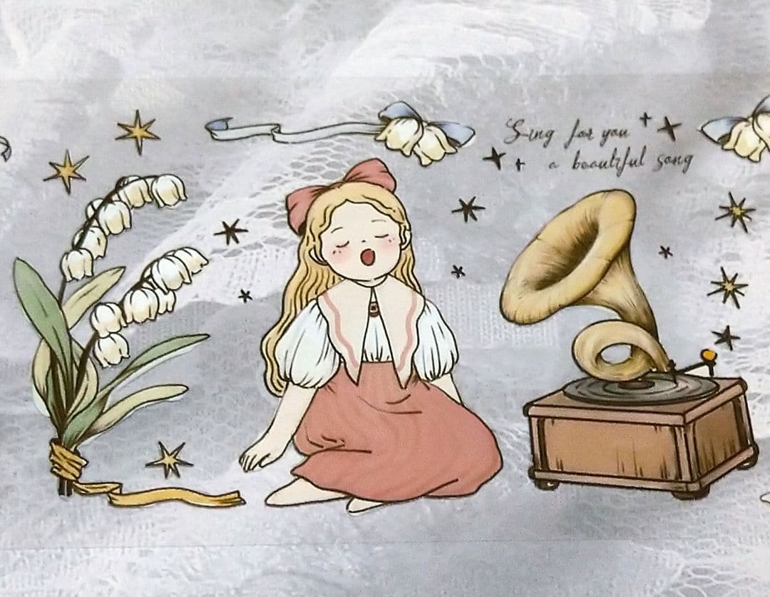 J596＃森林演奏家(PET)纯情男友切り売り海外人物マステ女の子