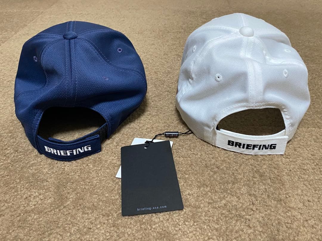 値下げ BRIEFING キャップ ネイビー ホワイト 2点セット ホワイト新品