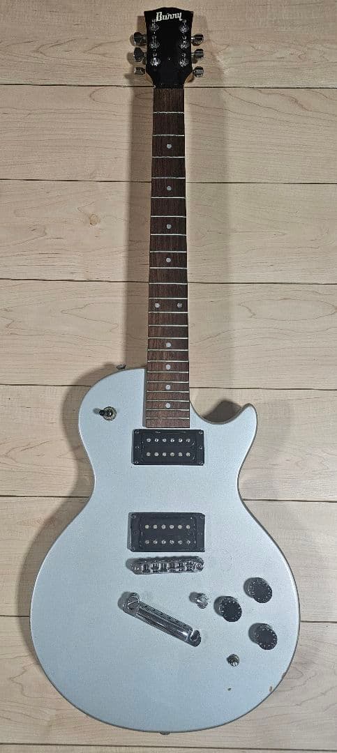 Burny レスポールタイプ エレキギター シルバー
