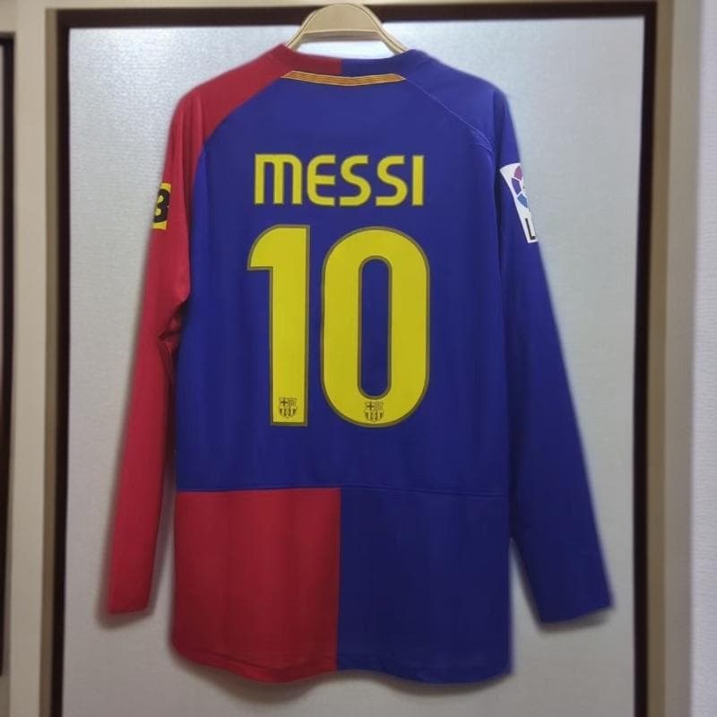 08-09 バルセロナ メッシ 長袖 シャツ 10番