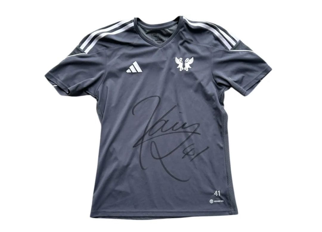 【限定品】松本山雅　村越凱光選手　サイン入り　実着用　練習着　ユニフォーム