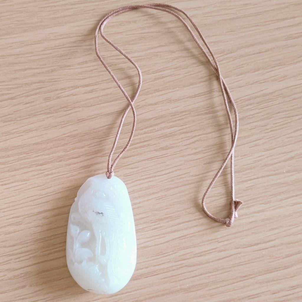 【鑑別書付き本物】和田玉鳳凰根付け　和田白玉不死鳥彫刻　佩玉キーホルダー