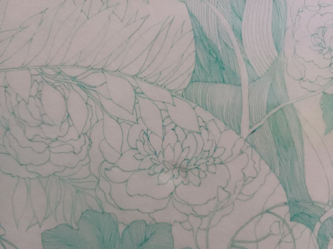 作者不明　「ネオタキシード」(仮題)　　肉筆ペン画　細密画　ヒグチユウコ彷彿