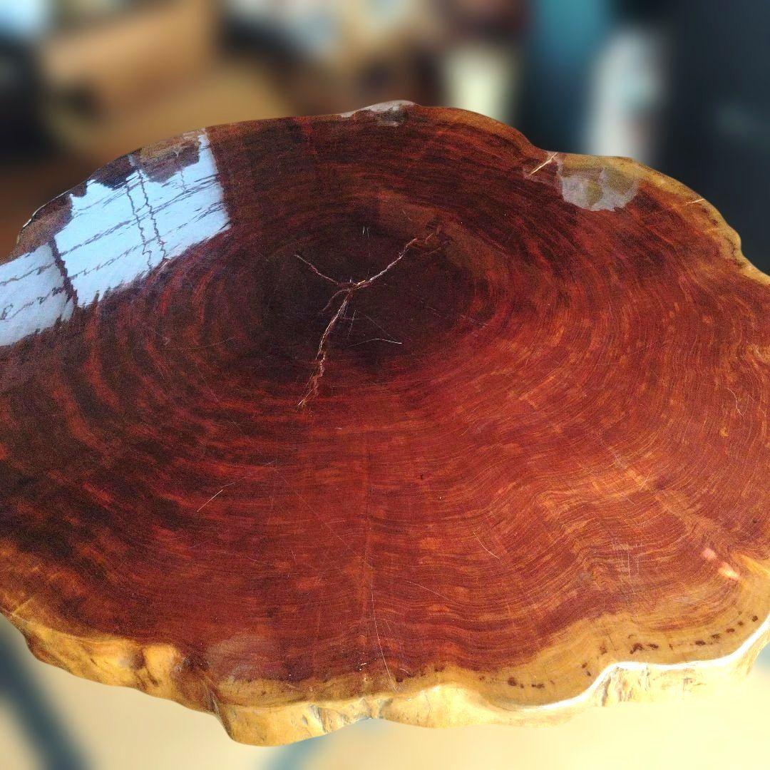 超希少品 ブビンガ輪切り 1枚板テーブル 座卓