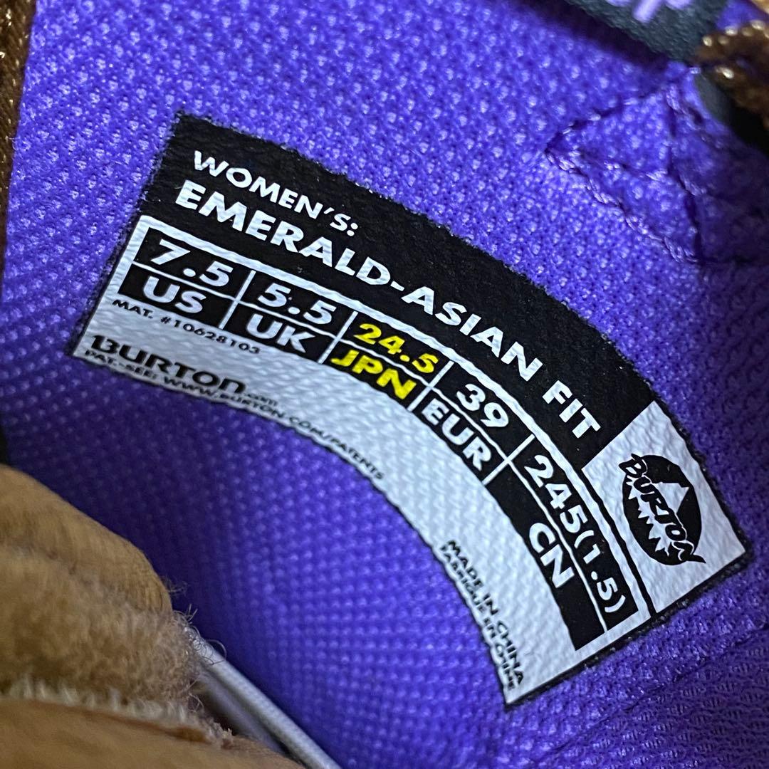 美品　24.5 BURTONレディース　スノーボードブーツ　アジアンフィット