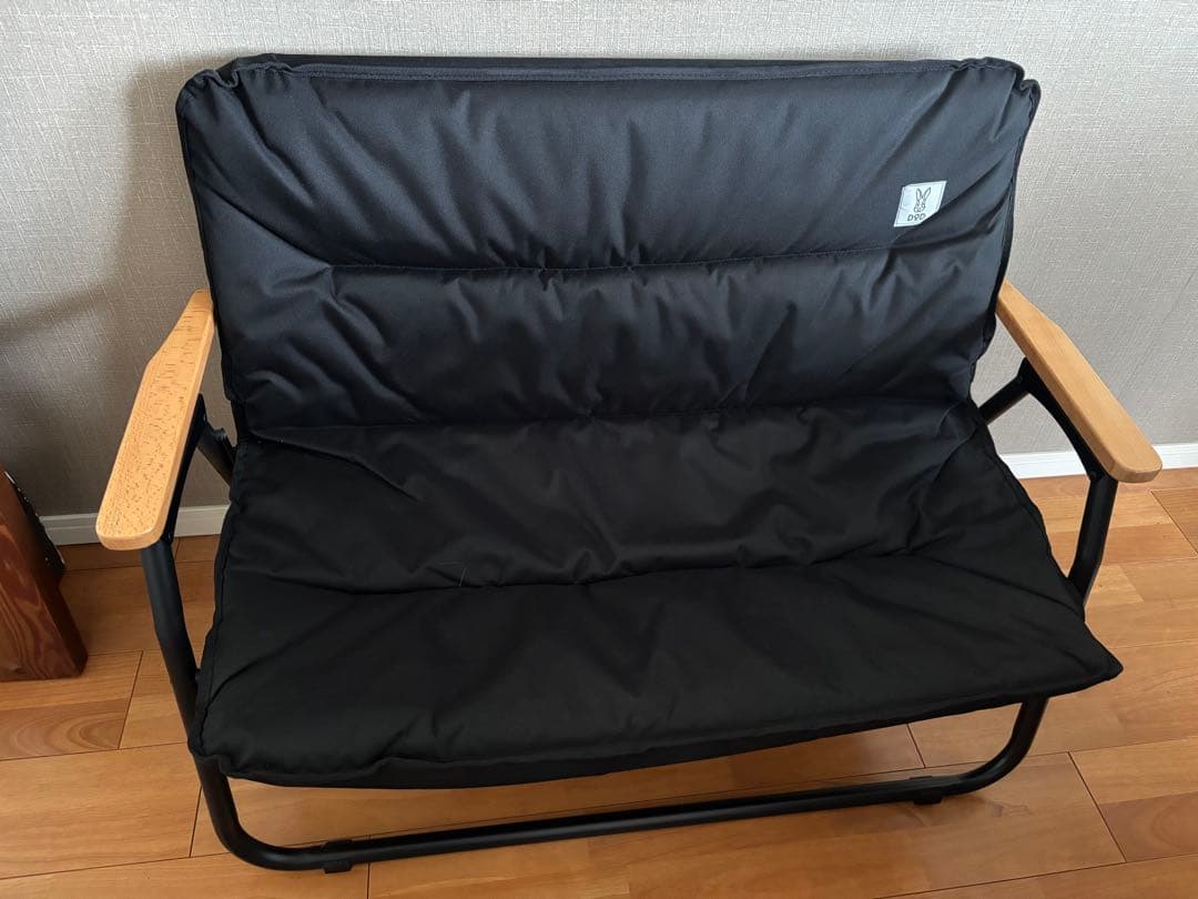 DOD グッドラックソファ ブラック 2人掛け 折りたたみチェア キャンプ