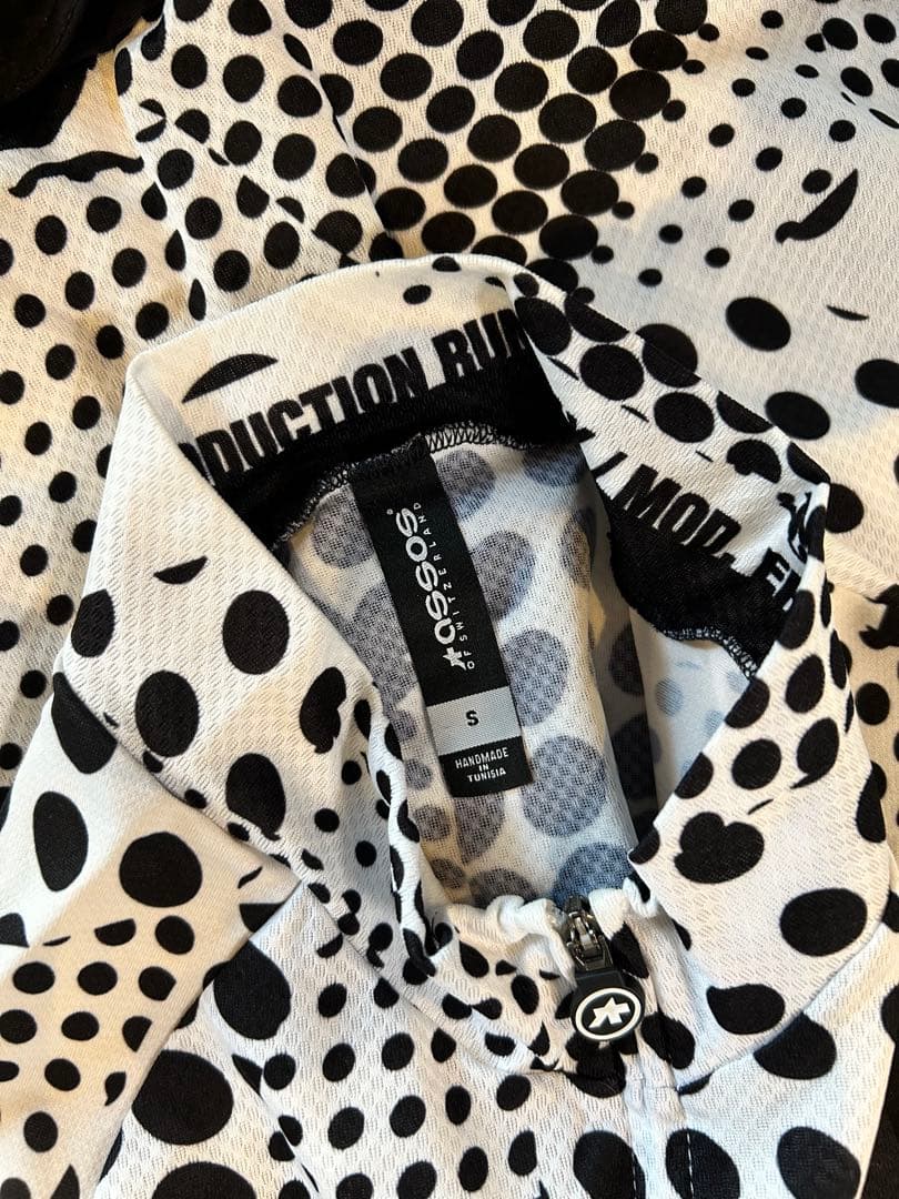 アソスassos ErlkoenigSS Jersey半袖サイクルジャージ白黒S