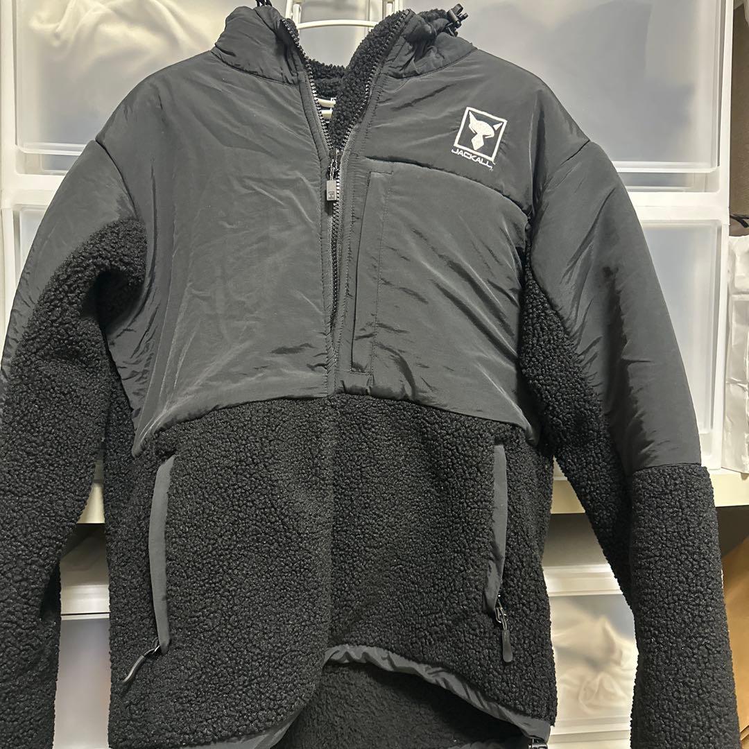 ジャッカル フリースフーディジャケット ブラック Sサイズ　値段交渉OK