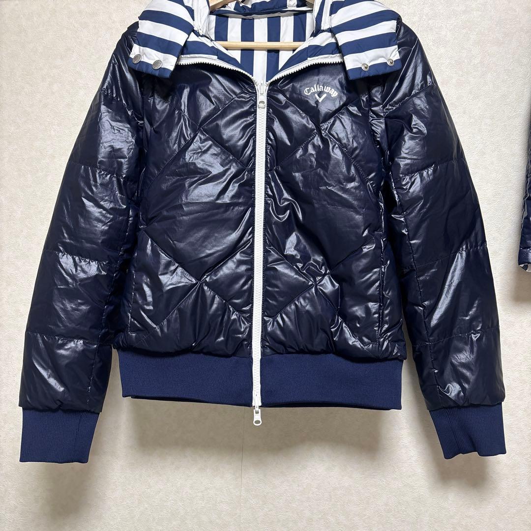 キャロウェイ　リバーシブルネイビー ダウンジャケットとスカートセット Mサイズ