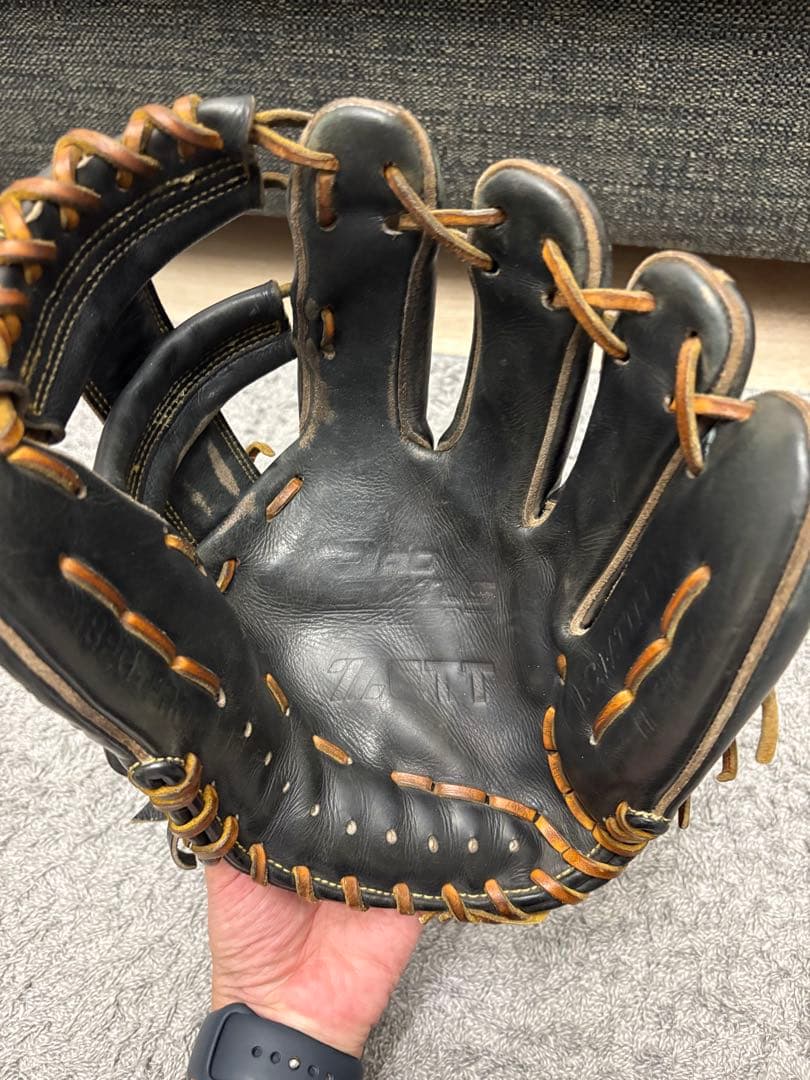 ZETT 硬式レザーグローブ 黒