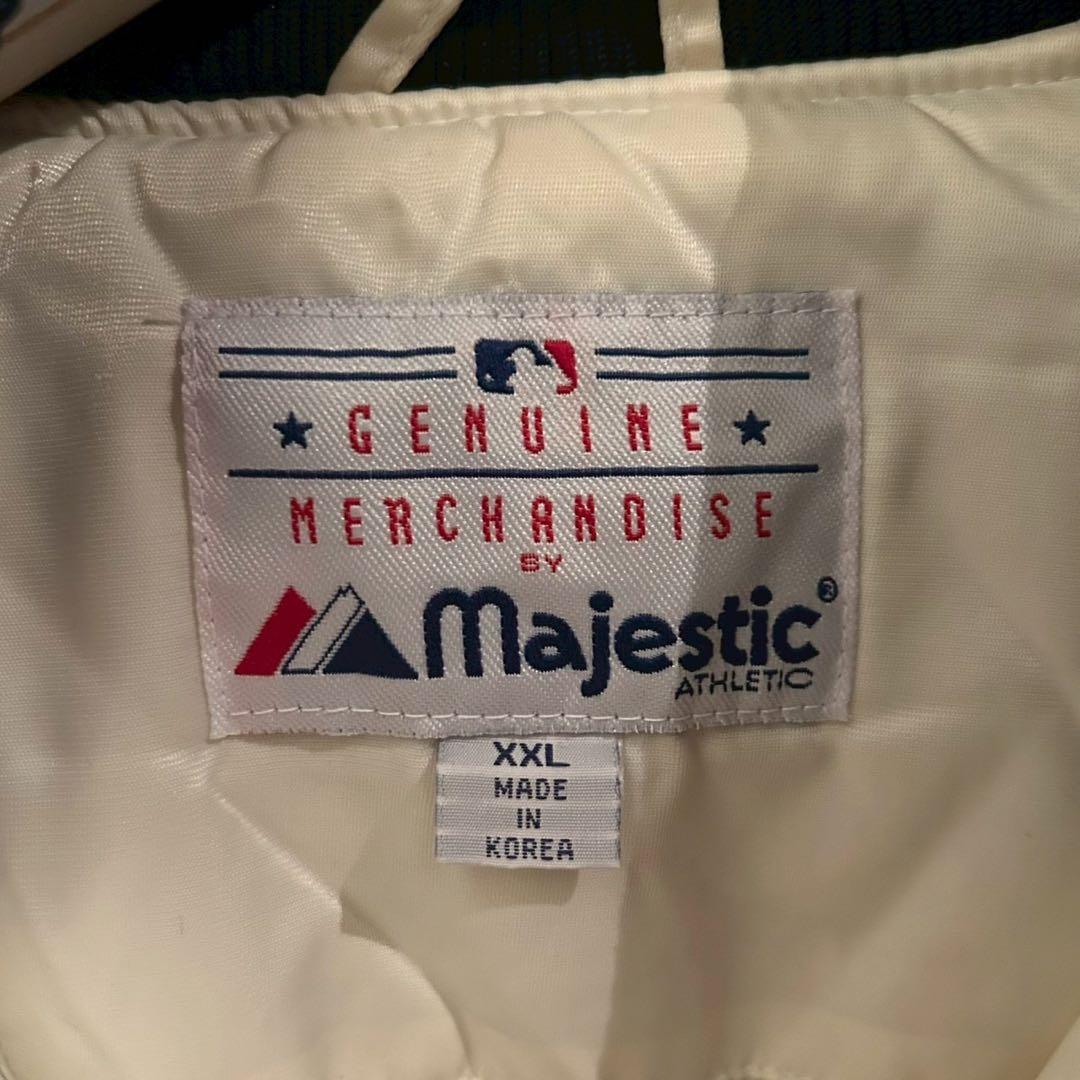 【希少】Majestic NYヤンキース ナイロンスタジャン 白 XXL