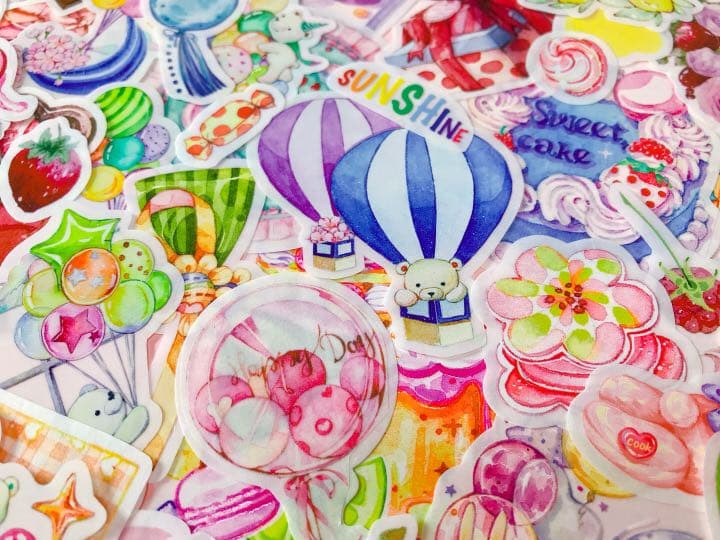 可愛いい❤️❤️フレークシール( ⸝⸝•ᴗ•⸝⸝ )くまさんと風船といっしょ♡♡