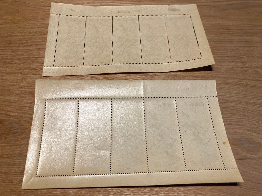 【未使用品】趣味の週間記念 見返り美人／月に雁 5枚綴り小型シート2枚セット