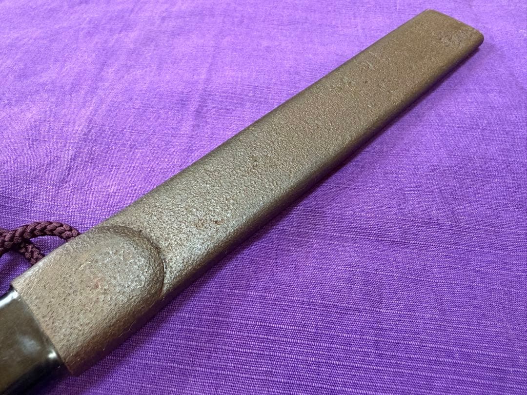 稽古具　鉄味良い手慣らし鉄扇　長尺（鉄鞭十手手裏剣手の内寸鉄護身具兜割り刀装具拵