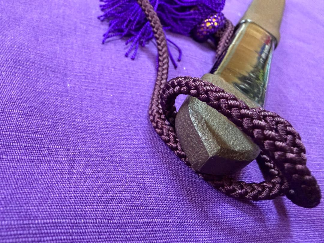 稽古具　鉄味良い手慣らし鉄扇　長尺（鉄鞭十手手裏剣手の内寸鉄護身具兜割り刀装具拵