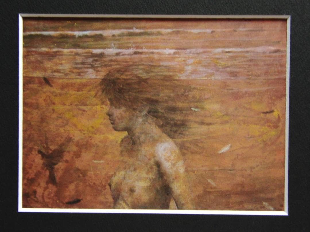 荒木尚、風の記憶、希少な額装用画集より、新品高級額装付、状態良好