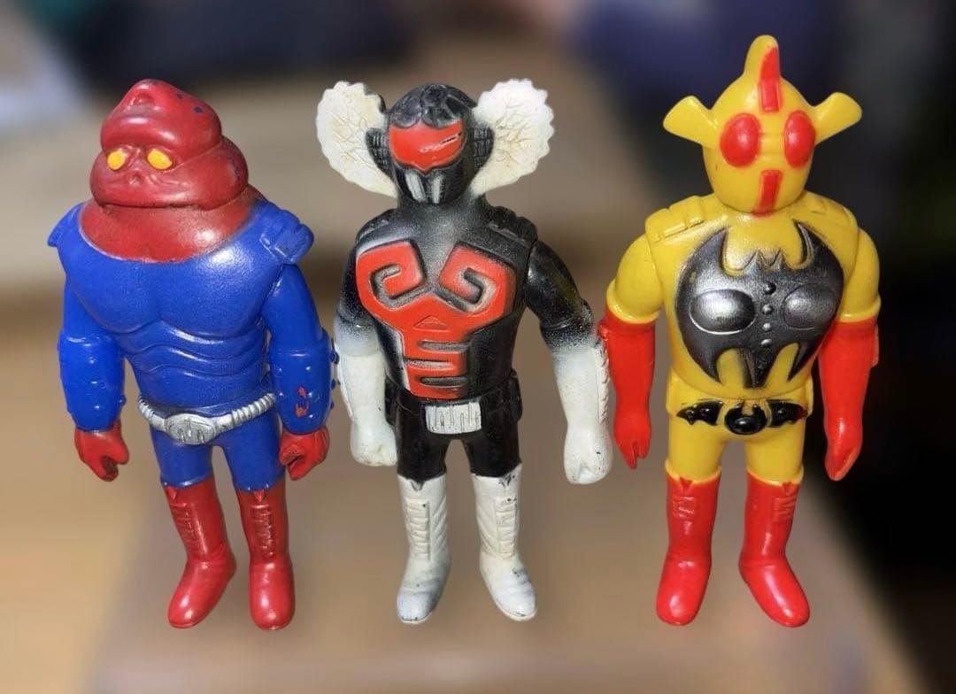 激レア！アクマイザーミニミニ ソフビ3体セット当時物タカトク昭和レトロ石森章太郎