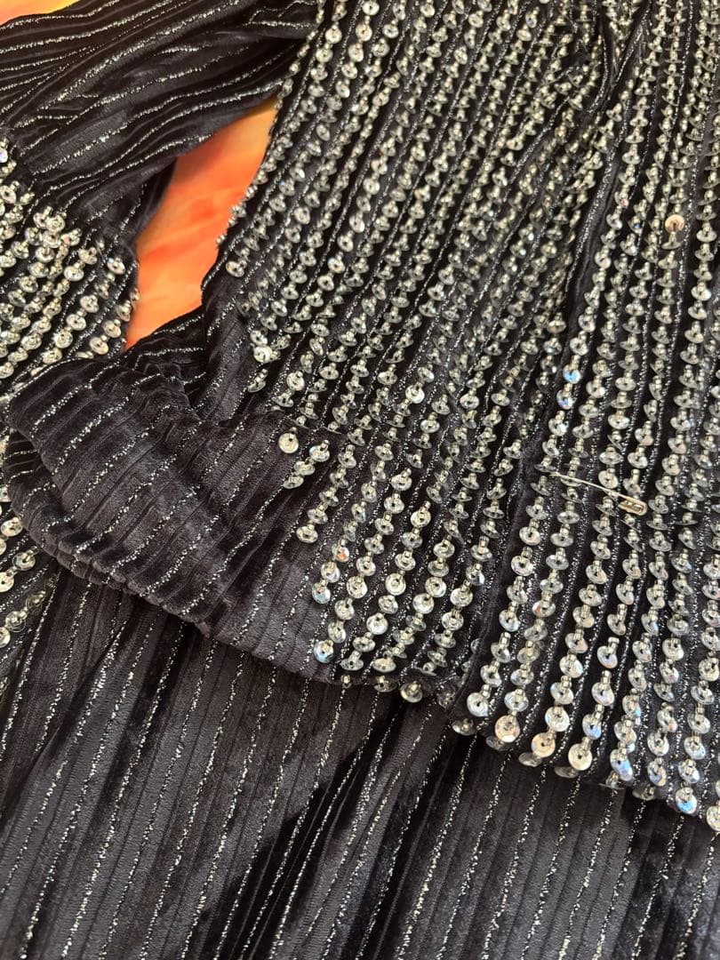 ダンス衣装　ベリーダンスetc ドレス　ワンピース　スパンコール(スリット有り)