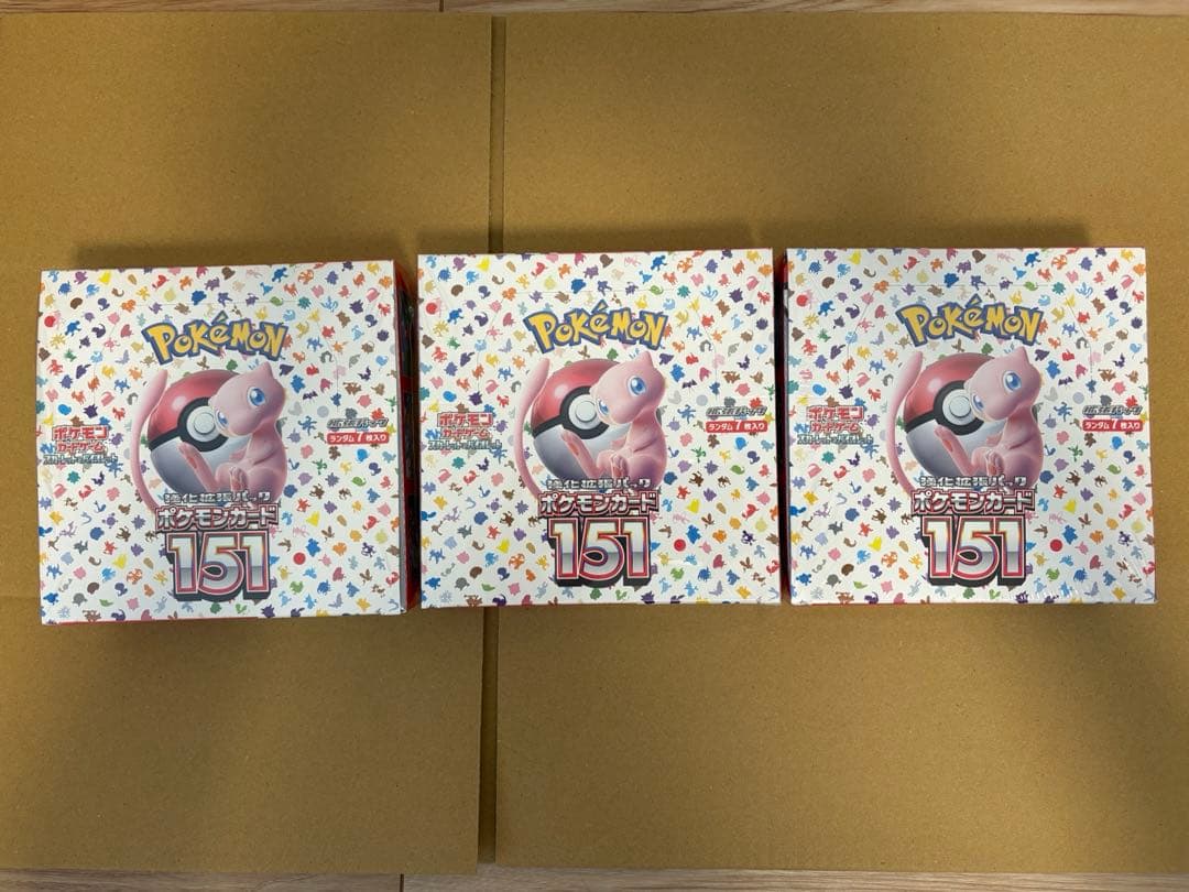 151 シュリンク付き　3BOX ポケモンカード