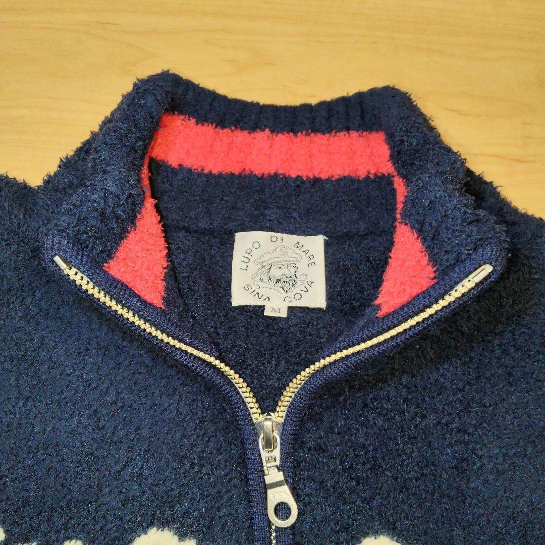 Mサイズ 美品【SINA COVA】シナコバ ハーフジップ ニットセーター