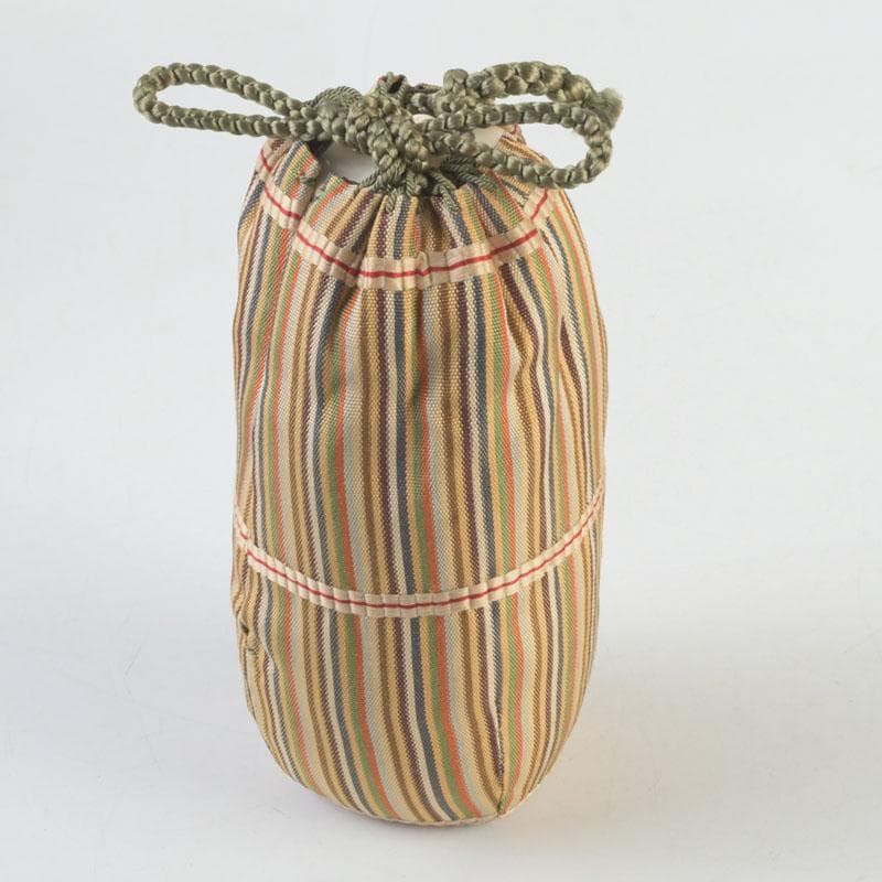 茶道具　高取焼　豊泉窯　原史朗作　耳付茶入　仕覆付　共箱　C　9779