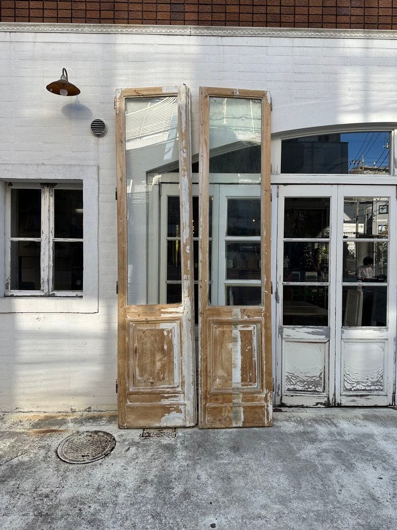 大型アンティーク　ドア2枚set　ヴィンテージ