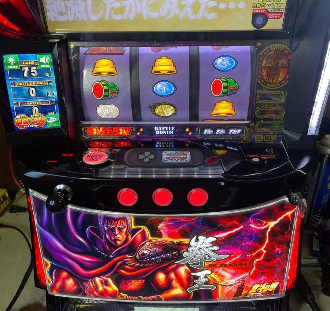 パチスロ実機 スマスロ北斗の拳　拳王パネル　オートプレイ スマスロユニット付
