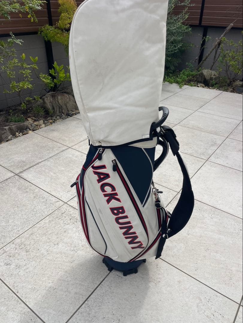 JACK BUNNY キャディバッグ ホワイト/ネイビー