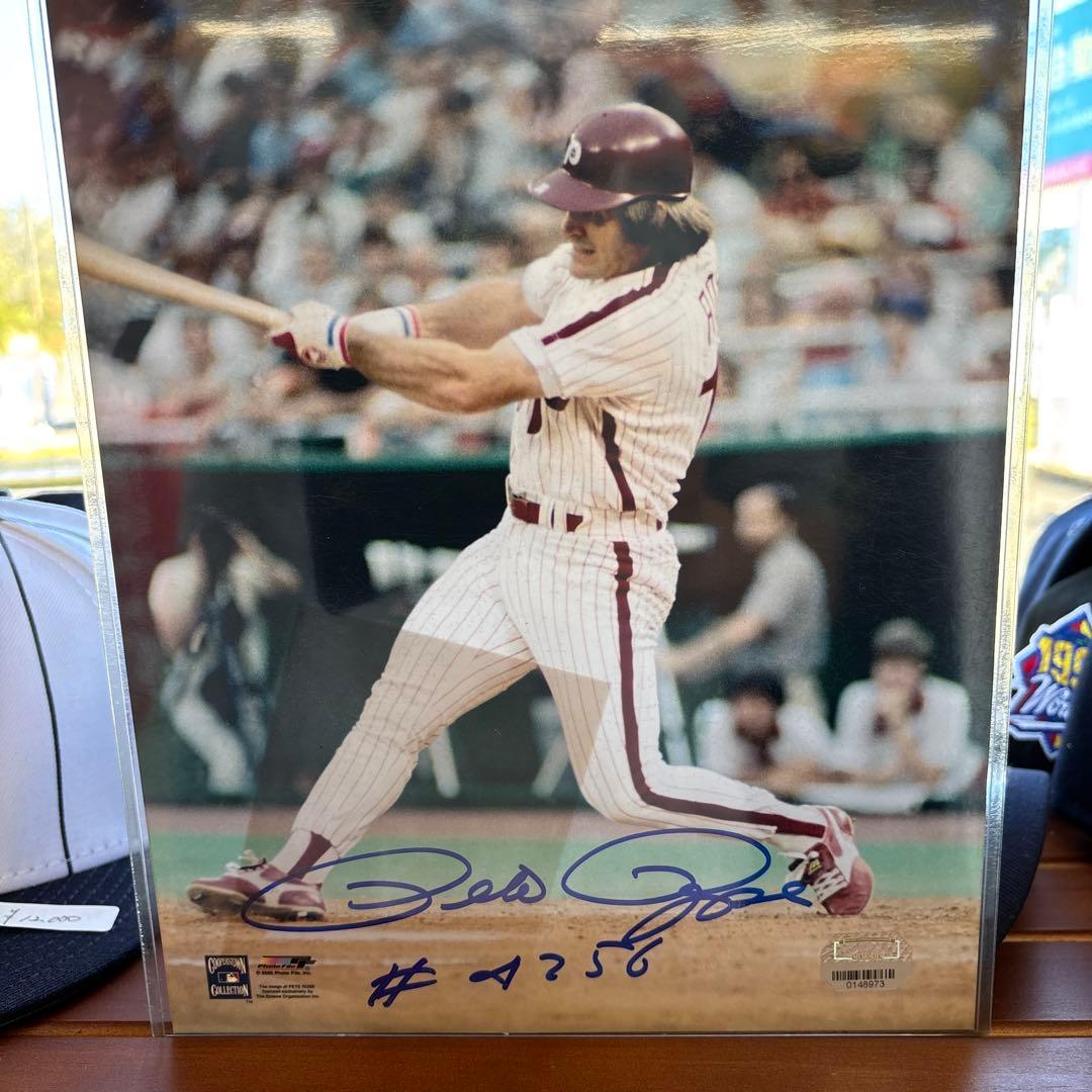 MLBピート・ローズ選手サイン入り写真