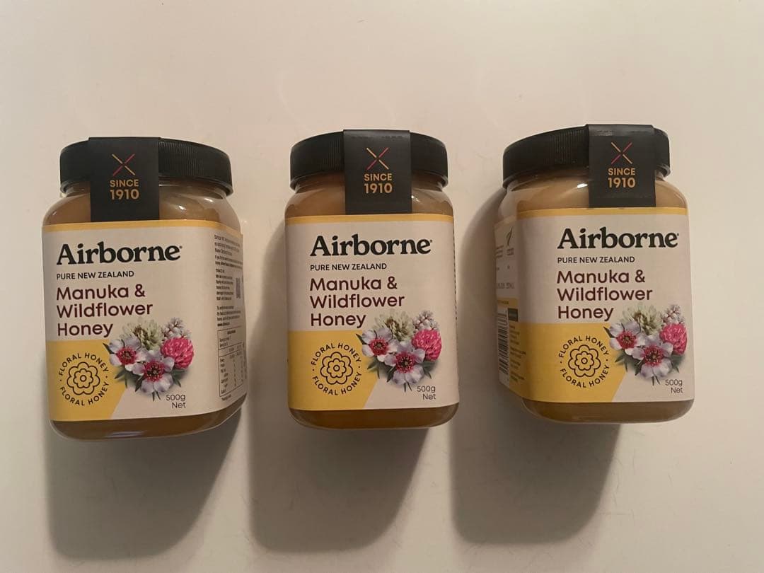 その他 Airborne Manuka & Wildflower Honey.3 pac
