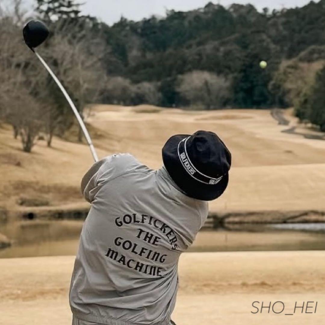 【新品】 Golfickers ナイロンジャケット（グレーＭ）