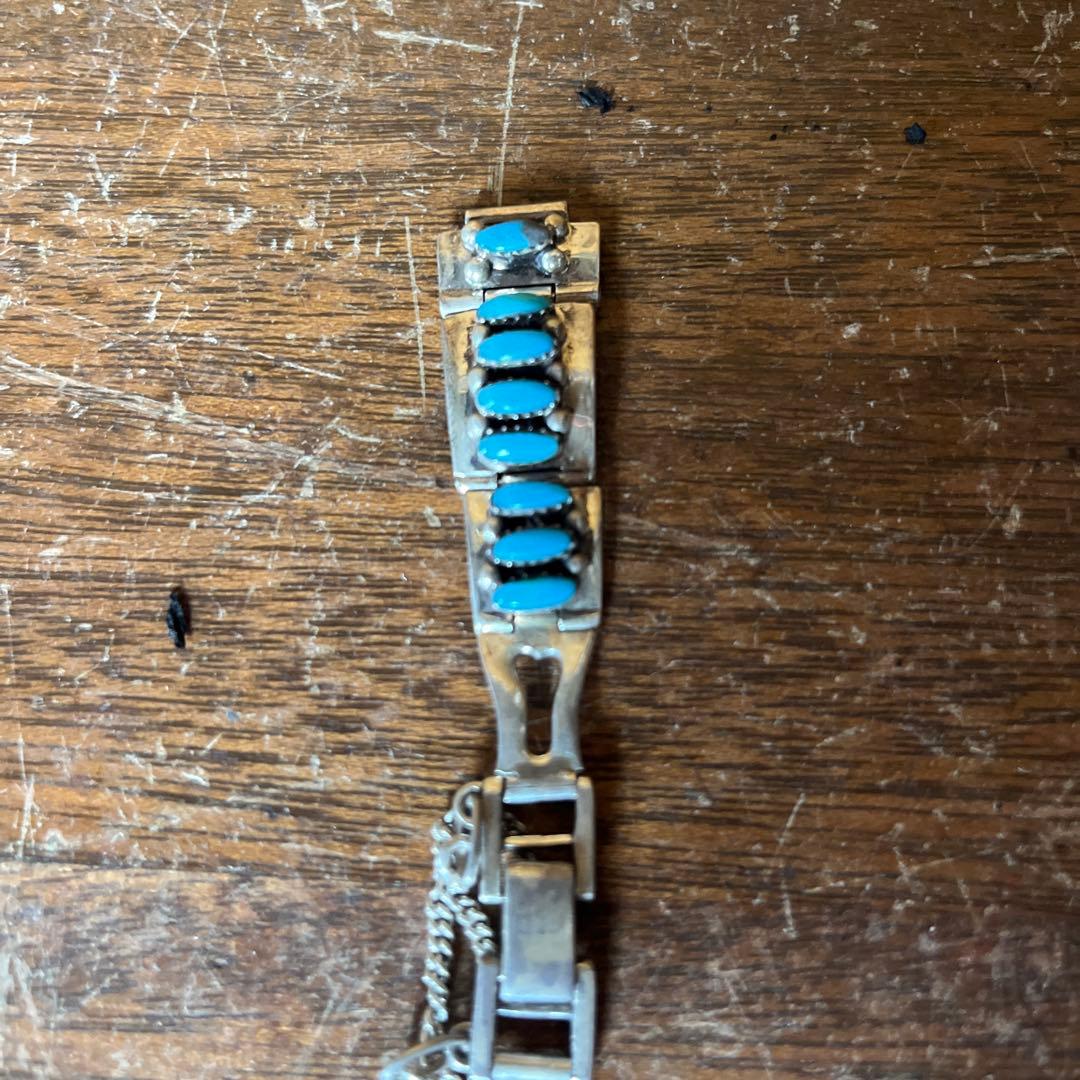 ヴィンテージ　シルバー　ターコイズウォッチブレスレット
