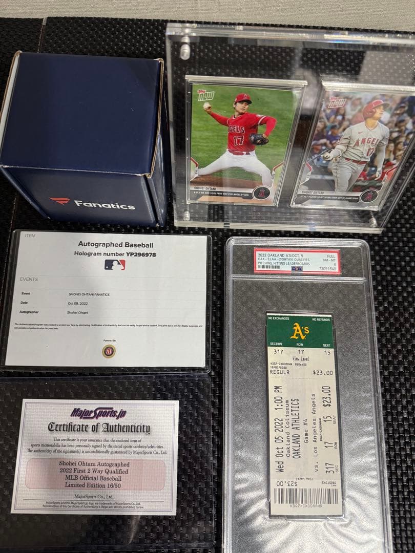 【50個限定】大谷翔平 直筆サイン MLB初投打規定数達成記念 MLBホログラム