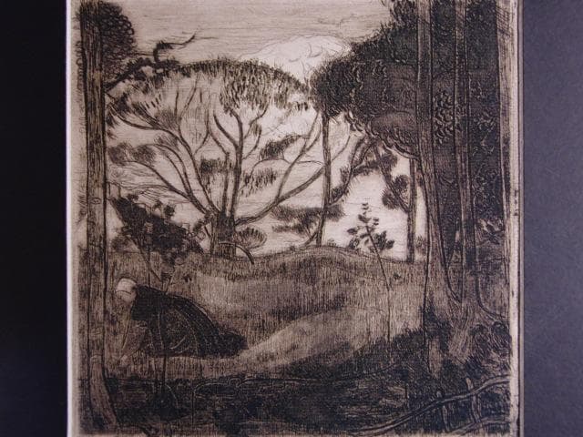 アルマン・セガン、落ち穂拾い、希少な画集より、高級新品額・額装付