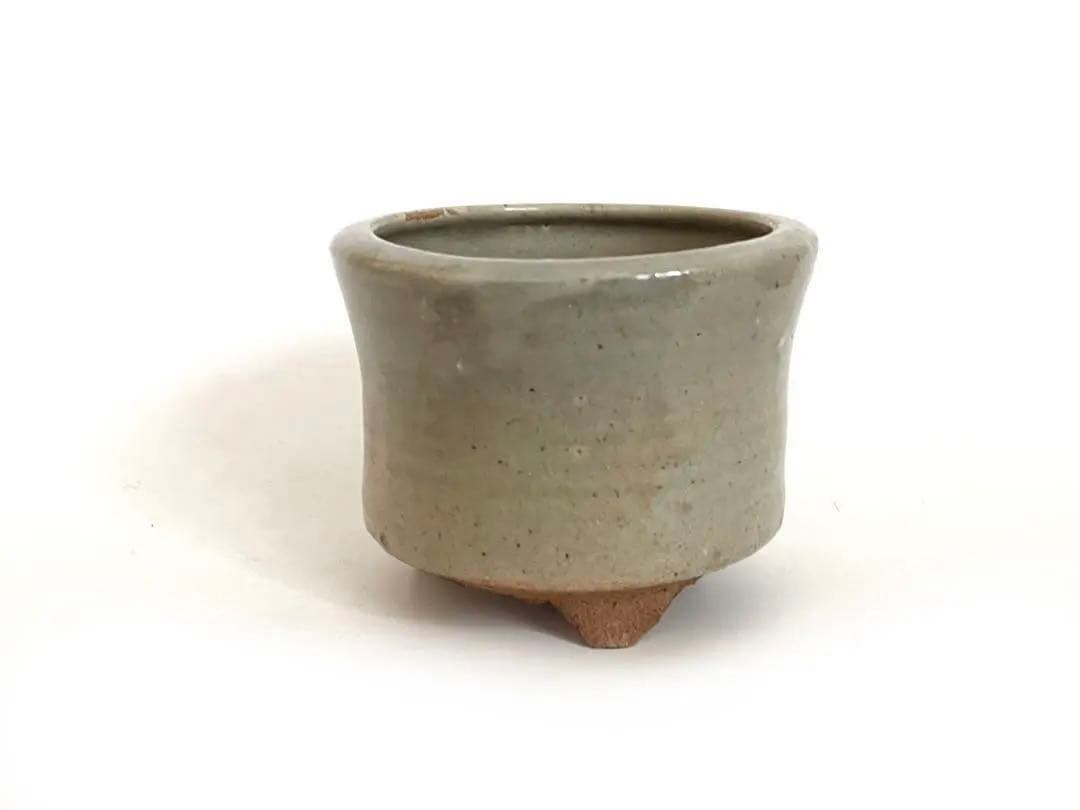 陶芸家　人間国宝　濱田庄司　浜田庄司　初窯印　灰釉　三つ足　香炉　香爐