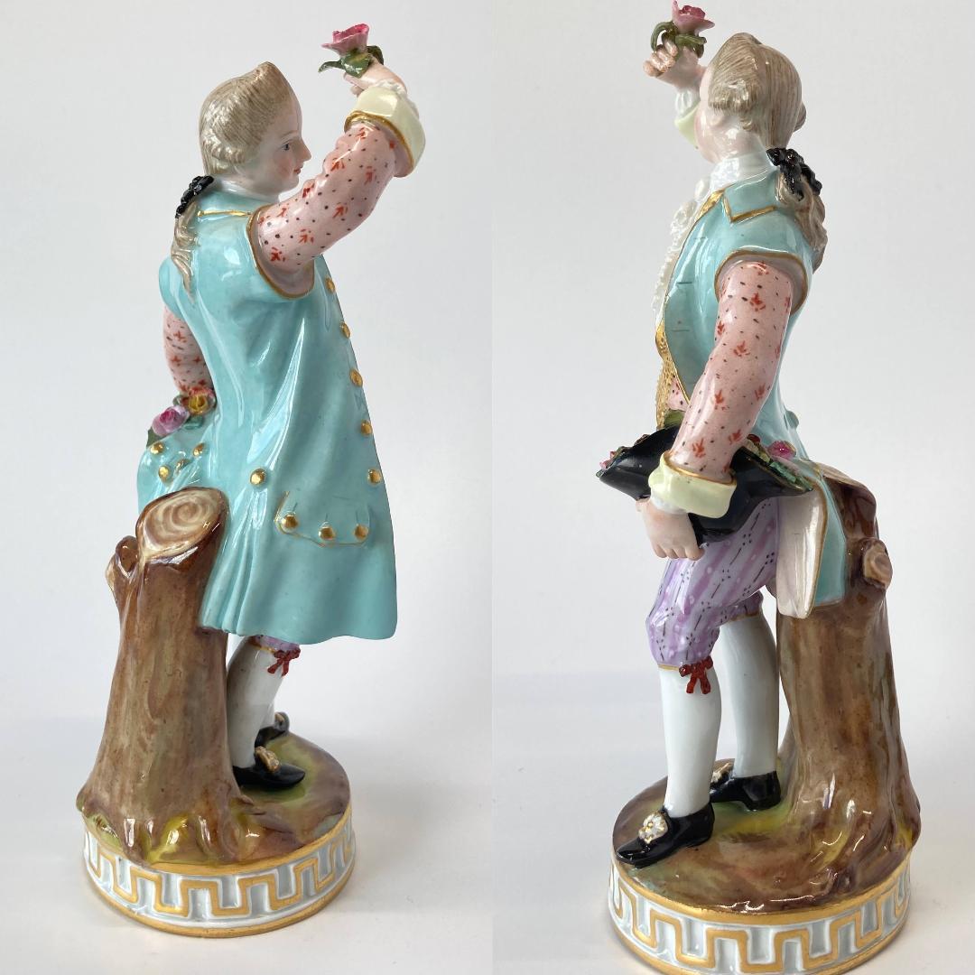 マイセン 人形 フィギュリン 「花を摘む男性」1級品　ガーデナー　アンティーク