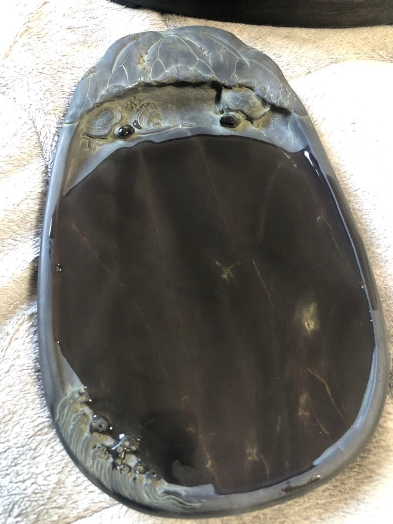 硯 旧老坑 大西洞 青花 金綫 すずり 端溪硯 水岩 文房四寶 端渓硯 骨董