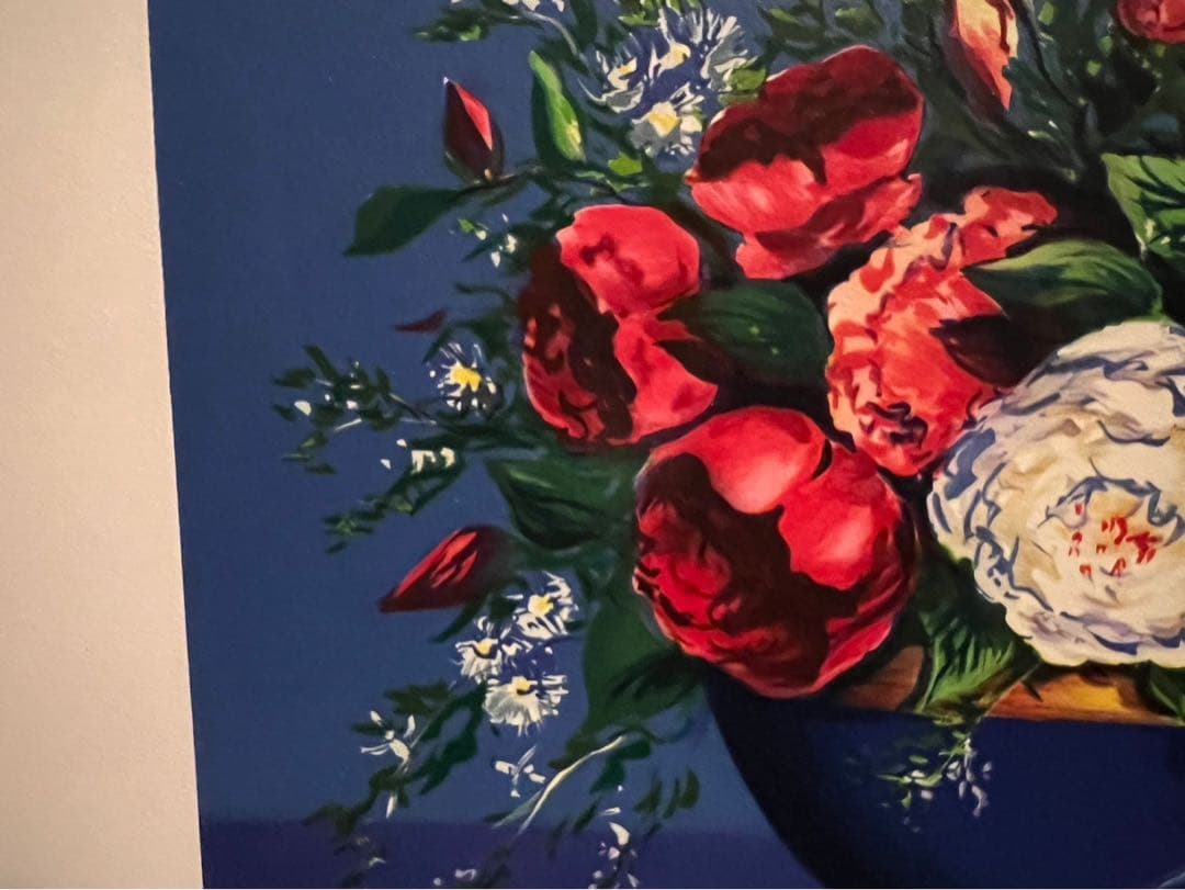 Alain Ragaru リトグラフ 額縁 インテリア 薔薇の盛花