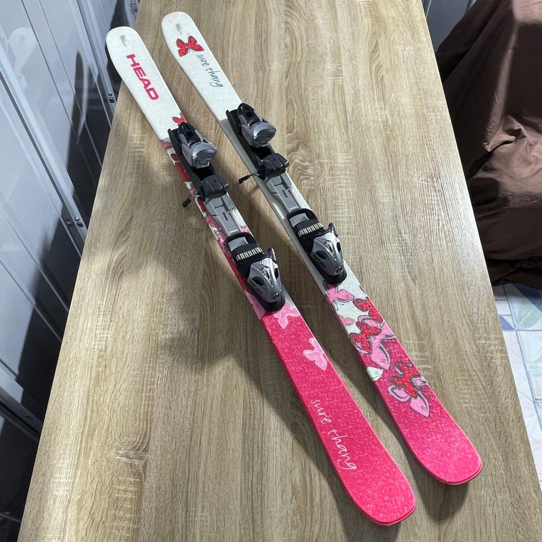 HEAD135cm SALOMON22/23.5cmストック付きスキーセット‼︎