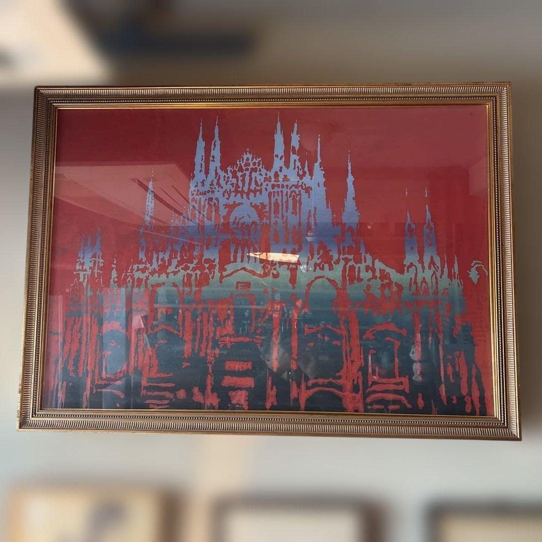 シャトー水彩画 横91センチ縦65センチ