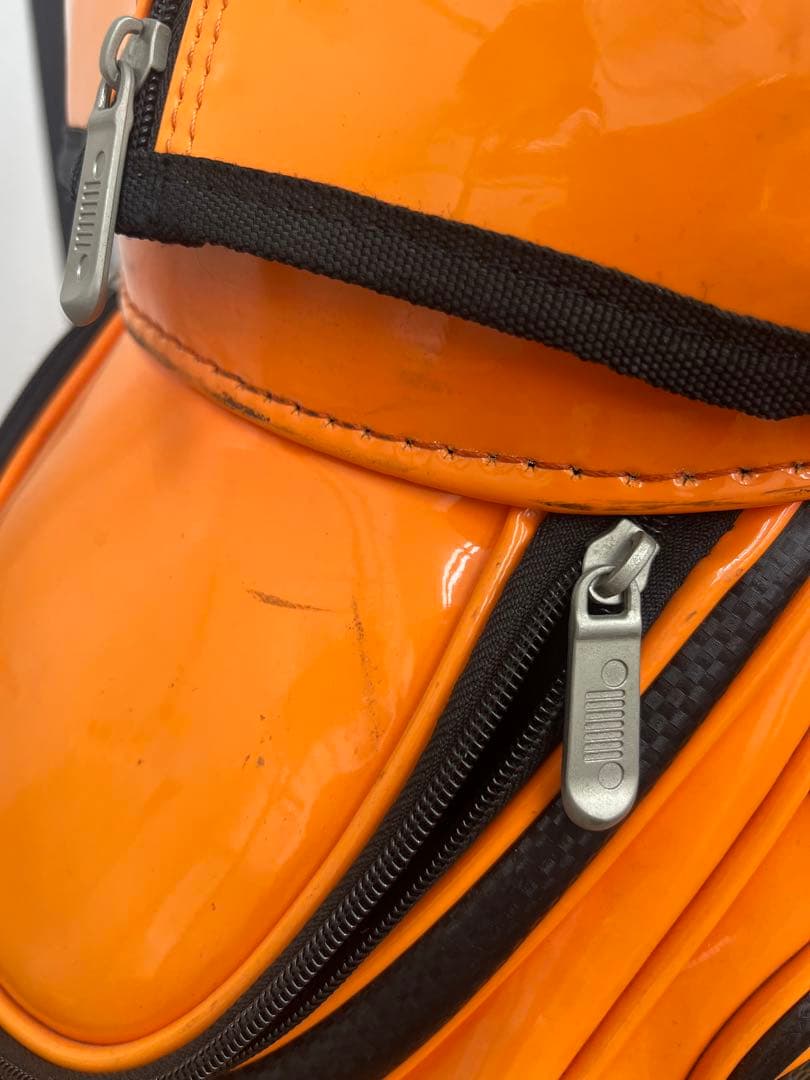 非売品 Jeep ジープ キャディバッグ エナメル オレンジ ゴルフ　車　自動車