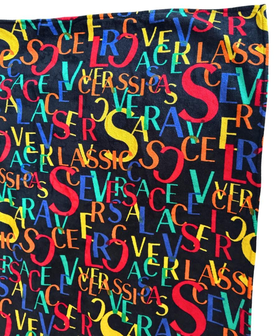 VERSACE CLASSIC ヴェルサーチ ロゴ ビーチ/バスタオル 大判