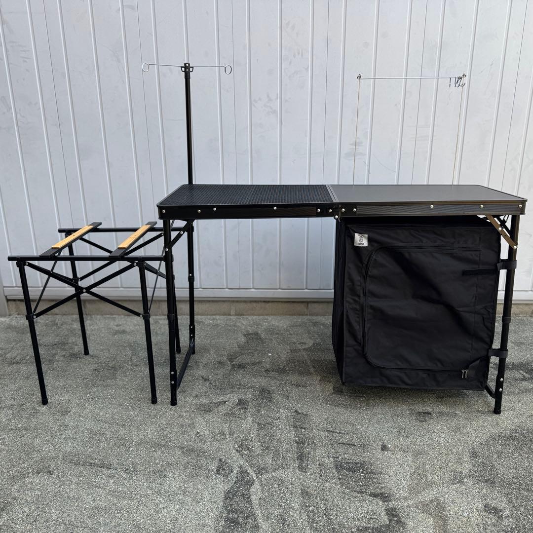 DOD(ディーオーディー) クッキングキング 耐熱メッシュ 収納棚付き