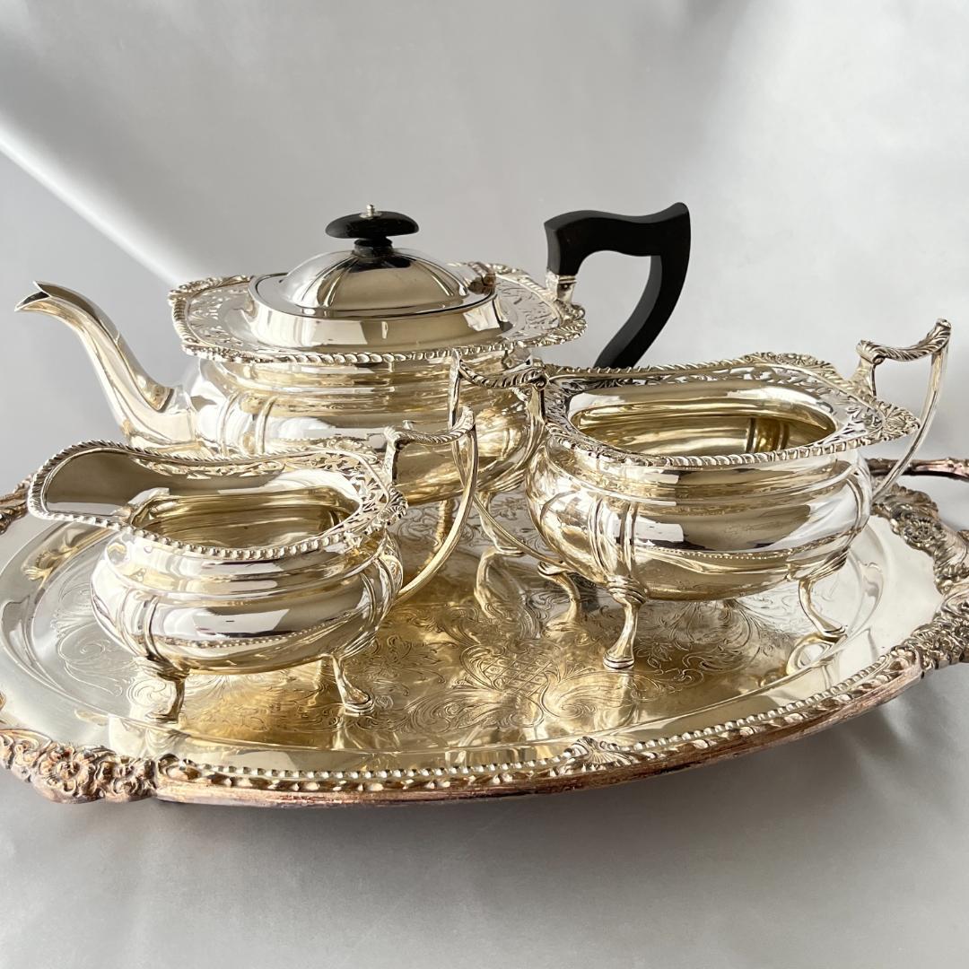 【James Deakin】 透かしのティーセット ティーポット 3点