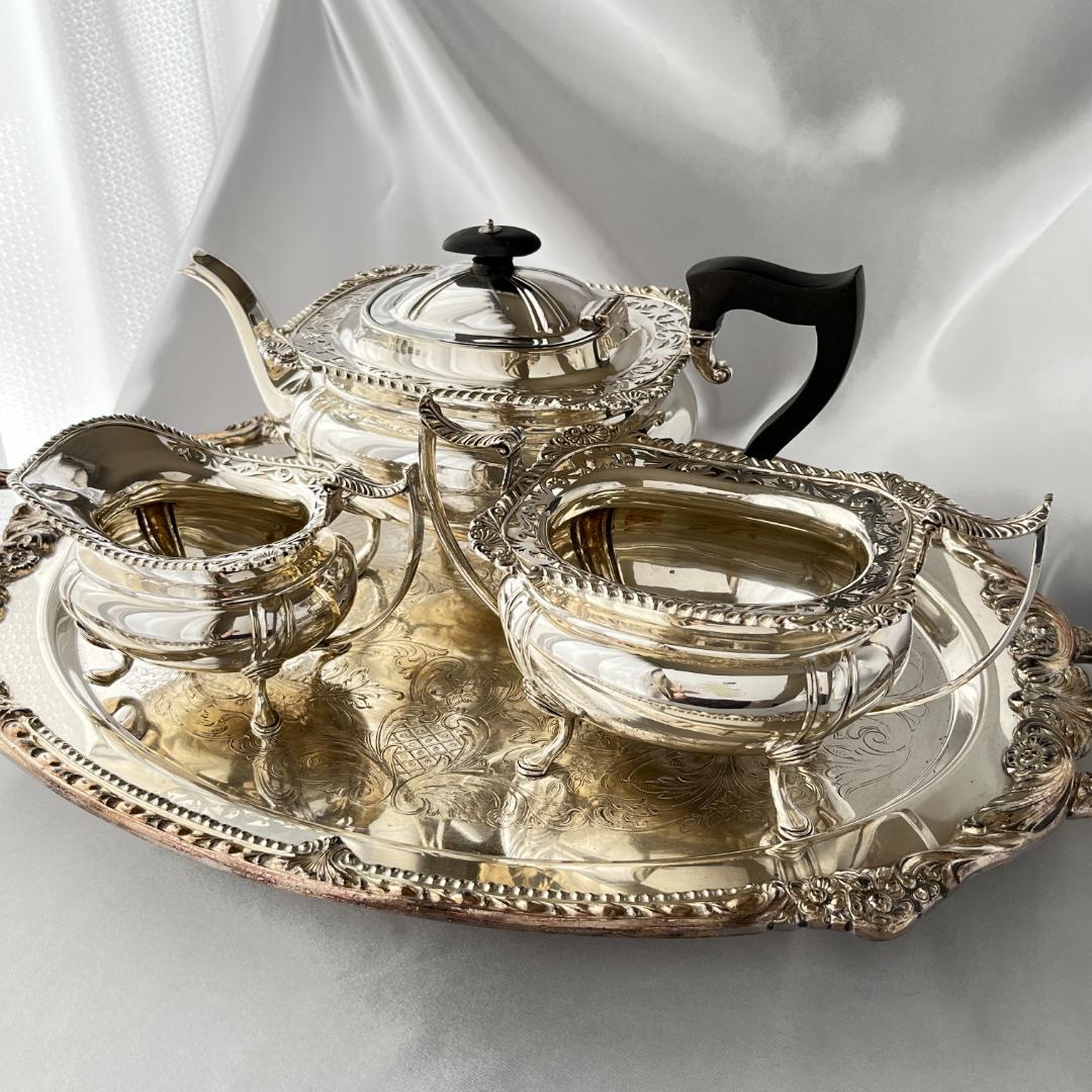 【James Deakin】 透かしのティーセット ティーポット 3点