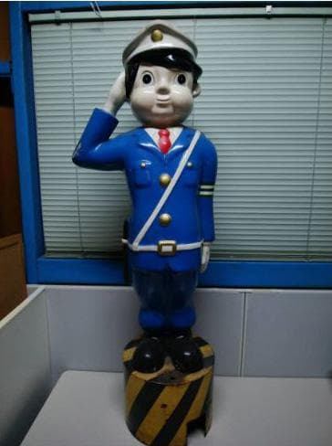 昭和30年代【レア】当時物☆昭和おまわりさん人形☆高さ1m20cm(9.2kg)