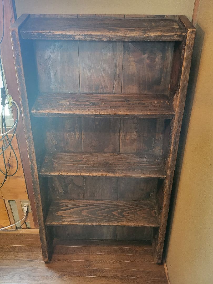 木製 階段　4段　古民家　飾り棚　展示台　什器　アンティーク